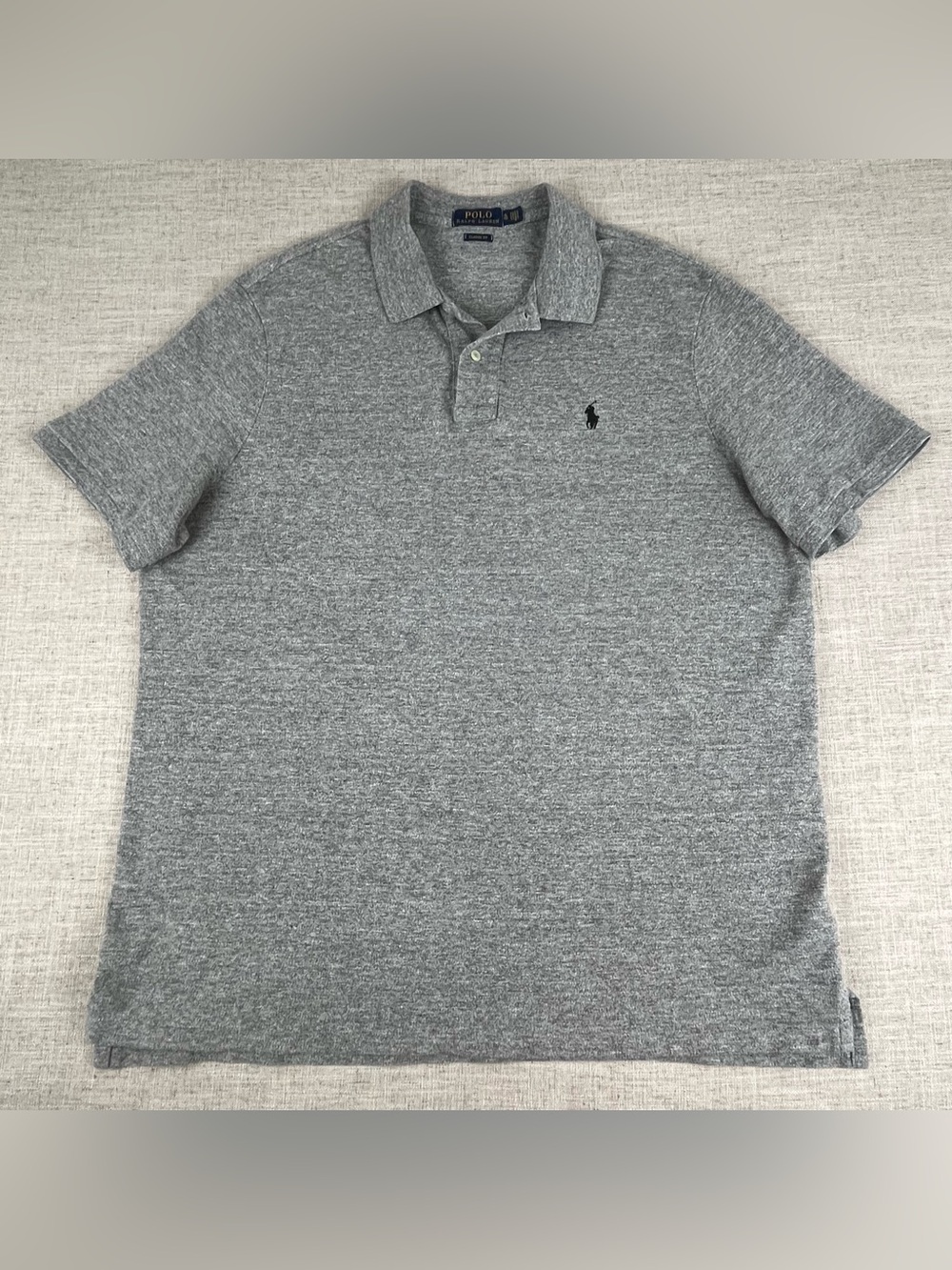 Polo Ralph Lauren Classic Fit Short Sleeve Polo Gray Men XL Casual 100% Cotton
